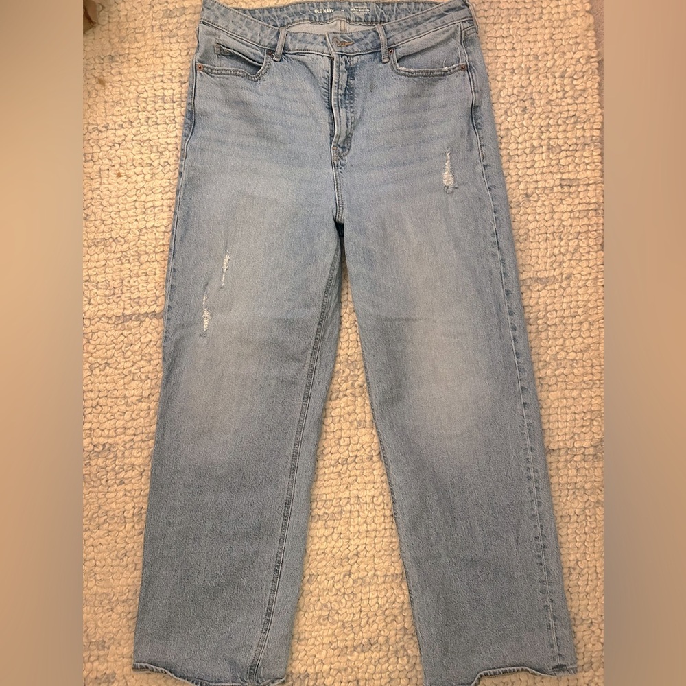 Old Navy Sky-Hi wide leg jeans light blue